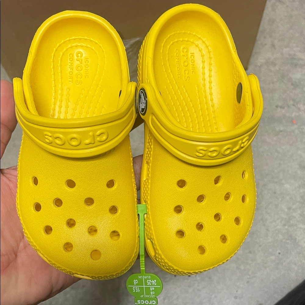 CROCS Kids Bright Yellow Sandals